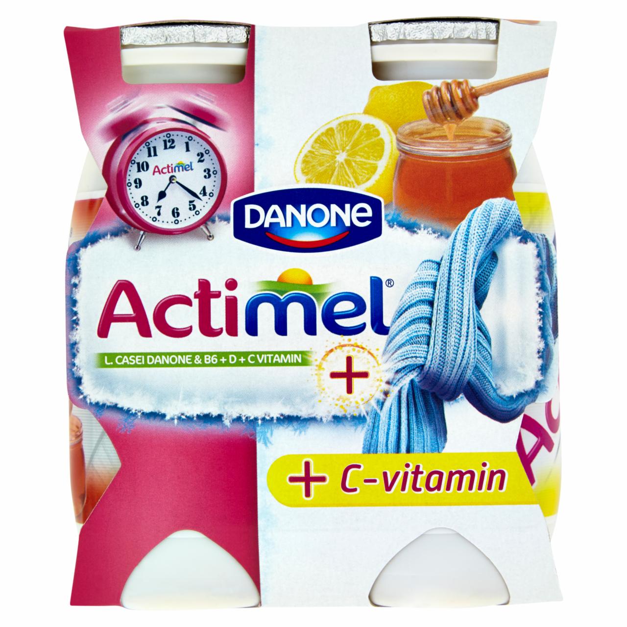 Képek - Danone Actimel L. casei Danone zsírszegény élőflórás méz- és citromízű joghurtital 4 x 100 g