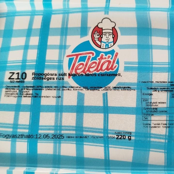 Képek - Ropogósra sült kapros-túrós csirkemell,. zöldséges rizs Teletál