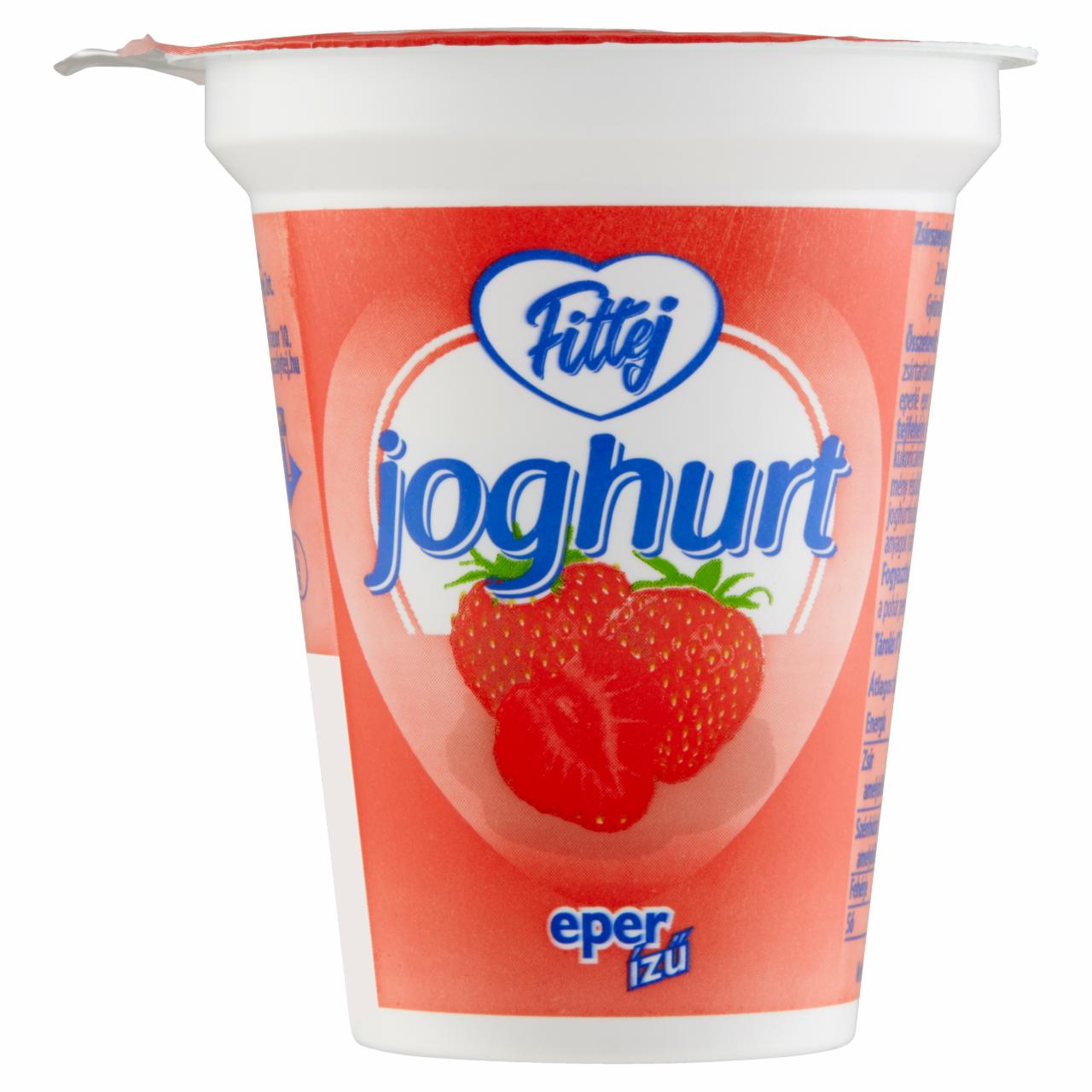 Képek - Fittej zsírszegény, eper ízű élőflórás joghurt 125 g