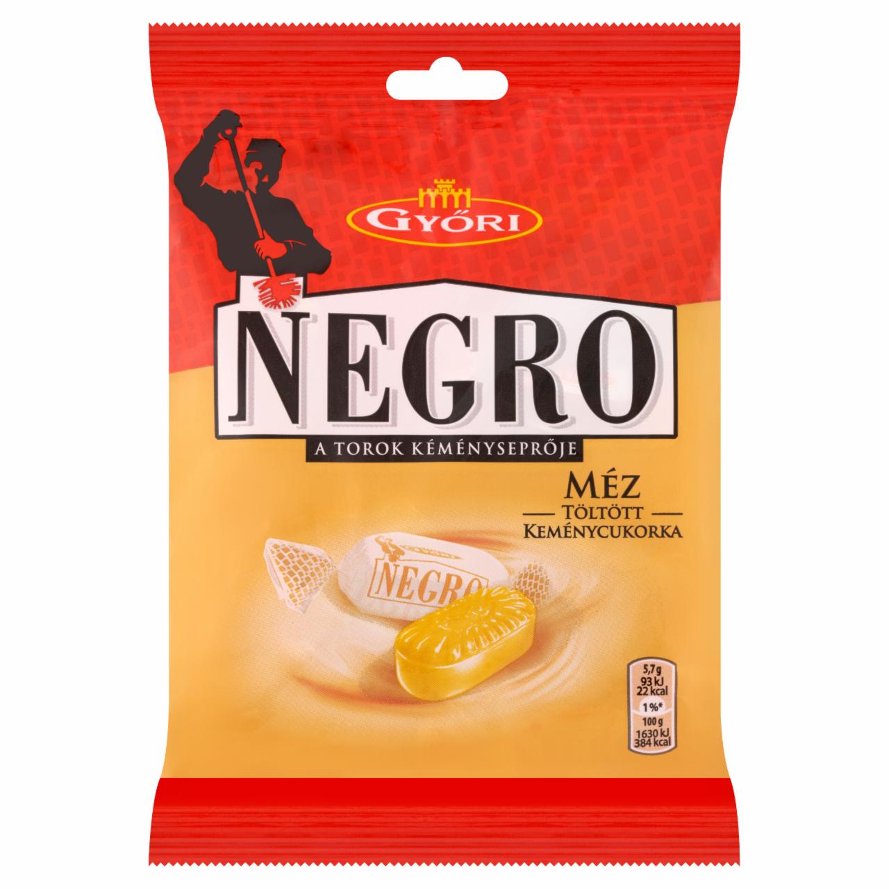 Képek - Győri Negro mézes töltött keménycukorka 79 g